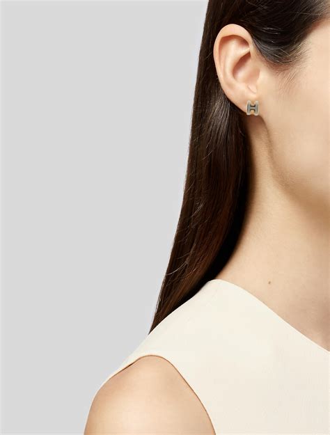 hermes earrings mini pop|Hermes horn and lacquer earrings.